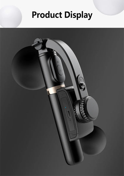 Q08 Handheld Gimbal Stabilizer with Selfie Stick & Fill Light – Bluetooth Tripod for Smartphone & Action Camera