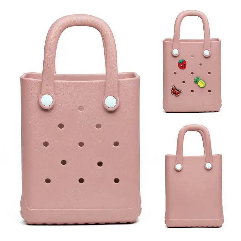 Fashion EVA Beach Bag – DIY Cartoon Style Shoulder & Crossbody Travel Tote, Lightweight Holiday Storage & Accessory Bag