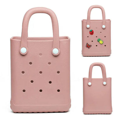 Fashion EVA Beach Bag – DIY Cartoon Style Shoulder & Crossbody Travel Tote, Lightweight Holiday Storage & Accessory Bag