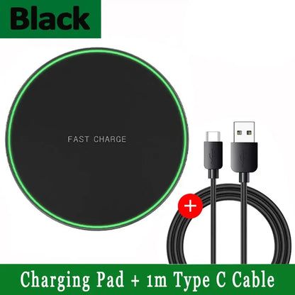 100W Fast Wireless Charger Pad - Charging Station for iPhone 15/14/13/12/X/8, Samsung Galaxy & Xiaomi