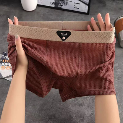 Men’s Ice Silk Boxer Shorts - Breathable Plus Size Underwear with Comfortable Fit