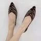 Women’s Pointed Flat Shoes - Comfortable Knitted Elastic Casual Fashion Shoes for Spring & Autumn Wear