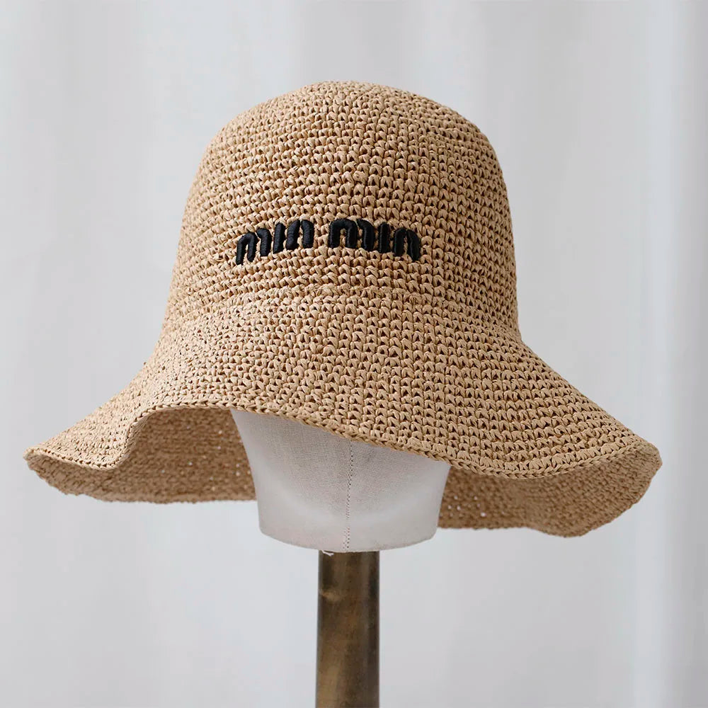 Women’s Wide Brim Sun Hat – Foldable Straw Beach Hat for Summer | UV Protection Large Brim Chapeau Femme Outdoor Sun Cap
