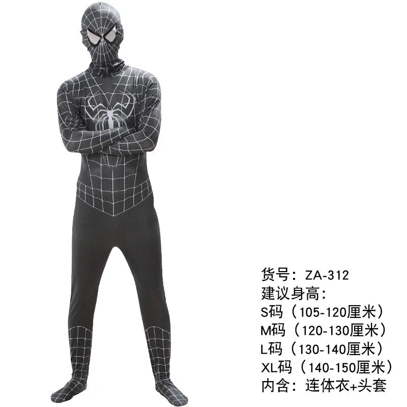 Men's Amazing Spiderman Cosplay Costume – Miles Morales Superhero Zentai Bodysuit Jumpsuit for Boys, Girls, Halloween & Christmas
