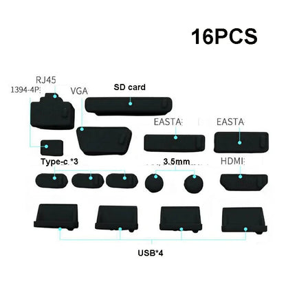 Universal Laptop USB Dust Plugs - Anti-Dust, Waterproof Computer Port Protective Covers