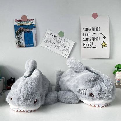 Large Capacity Plush Shark Pencil Case – Cute Ocean-Themed Pen Pouch, Portable Cosmetic & Storage Bag