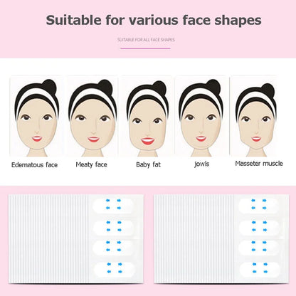 4/80pcs V-Lift Face Stickers — Invisible Adhesive Makeup Tape for Chin Lifting, Skin Tightening & Slimming
