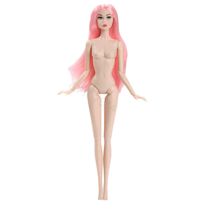 32cm Star FR Supermodel Doll — 1/6 Nude Fashion Doll with Trend Makeup, Curly & Straight Hair, White/Black/Wheat Skin DIY Dress-Up Toy