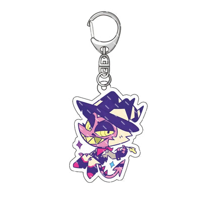 Hazbin Hotel Anime Keychain – Alastor Acrylic Figure Backpack Pendant for Fans & Gifts