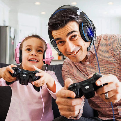 G9000 Gaming Headset Over-Ear Wired – Deep Bass Stereo LED Earphones with Mic for PS4, PS5, Switch, Xbox, PC
