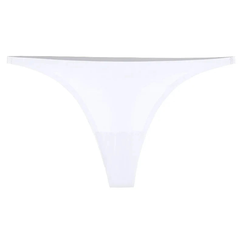 2024 Seamless Ice Silk Panties for Women – Soft, Thin Thongs, Satin Bikini String Underwear