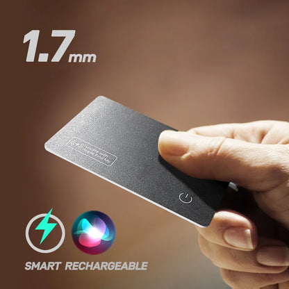 Wireless Charging Tracking Card Wallet - Smart Mini Locator Tag for iPhone Find My Device Replacement