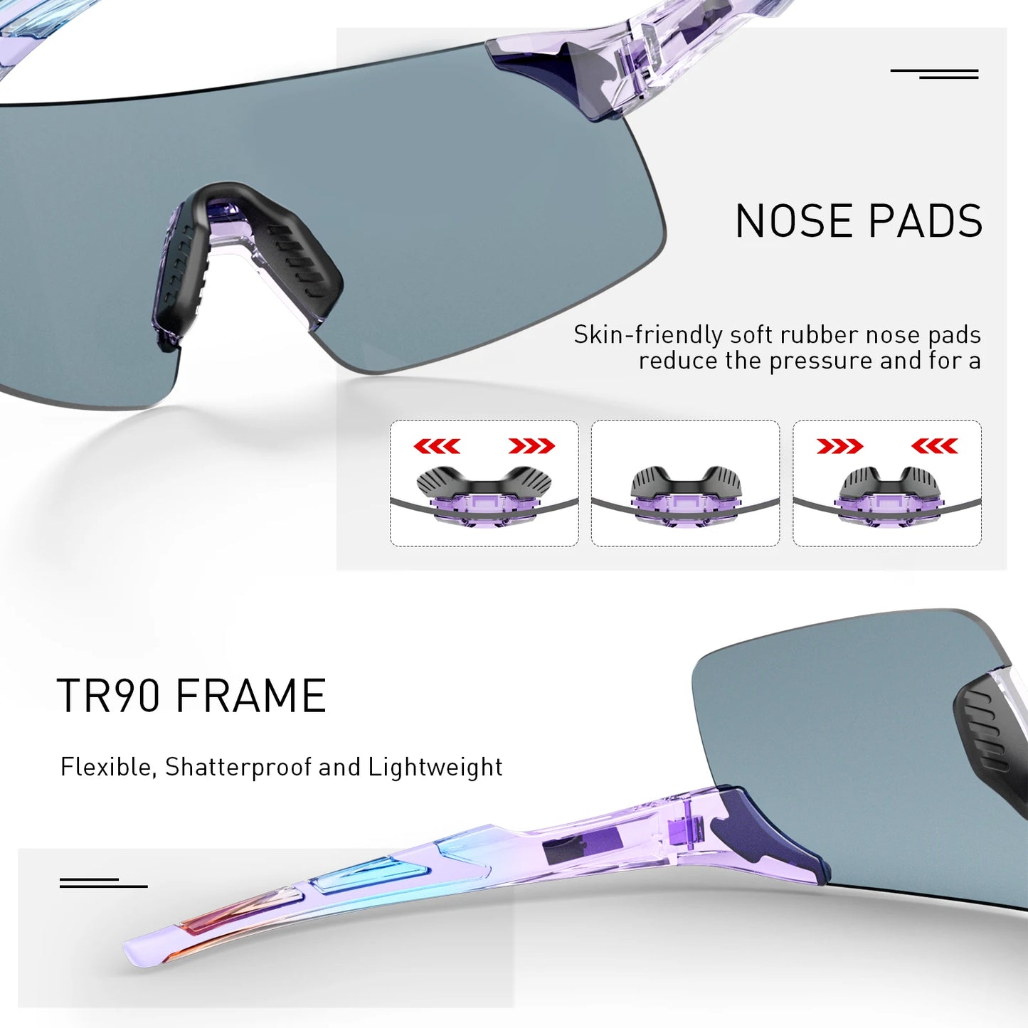 SCVCN Photochromic Sunglasses for Cycling & Outdoor Sports - Men & Women's MTB Climbing Eyewear, Driving Bicycle Goggles
