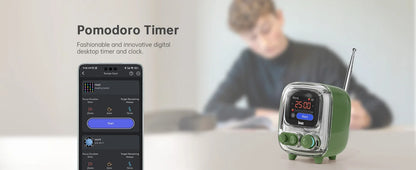 Divoom T-Tiivoo-2 Mini Retro Bluetooth Speaker – Portable Vintage White Noise Sleep Aid with High-Quality Subwoofer