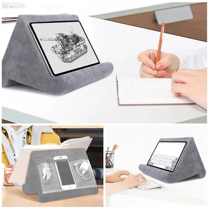 Xnyocn Sponge Pillow Tablet Stand - Bed Rest Cushion Reading Holder for iPad, Samsung, Huawei, and More - Tablet Bracket Phone Support
