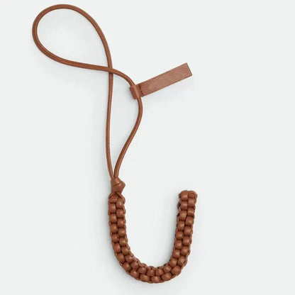 Woven Leather Letter Bag Charm – Luxury Handwoven Pendant Ornament for Women’s Handbags, Fashionable Bag Decoration Accessory