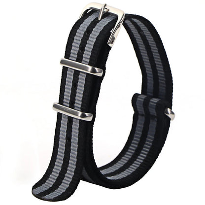 Nylon Watch Strap 16mm 18mm 20mm 22mm — Waterproof Army Sport Watch Band Replacement Belt