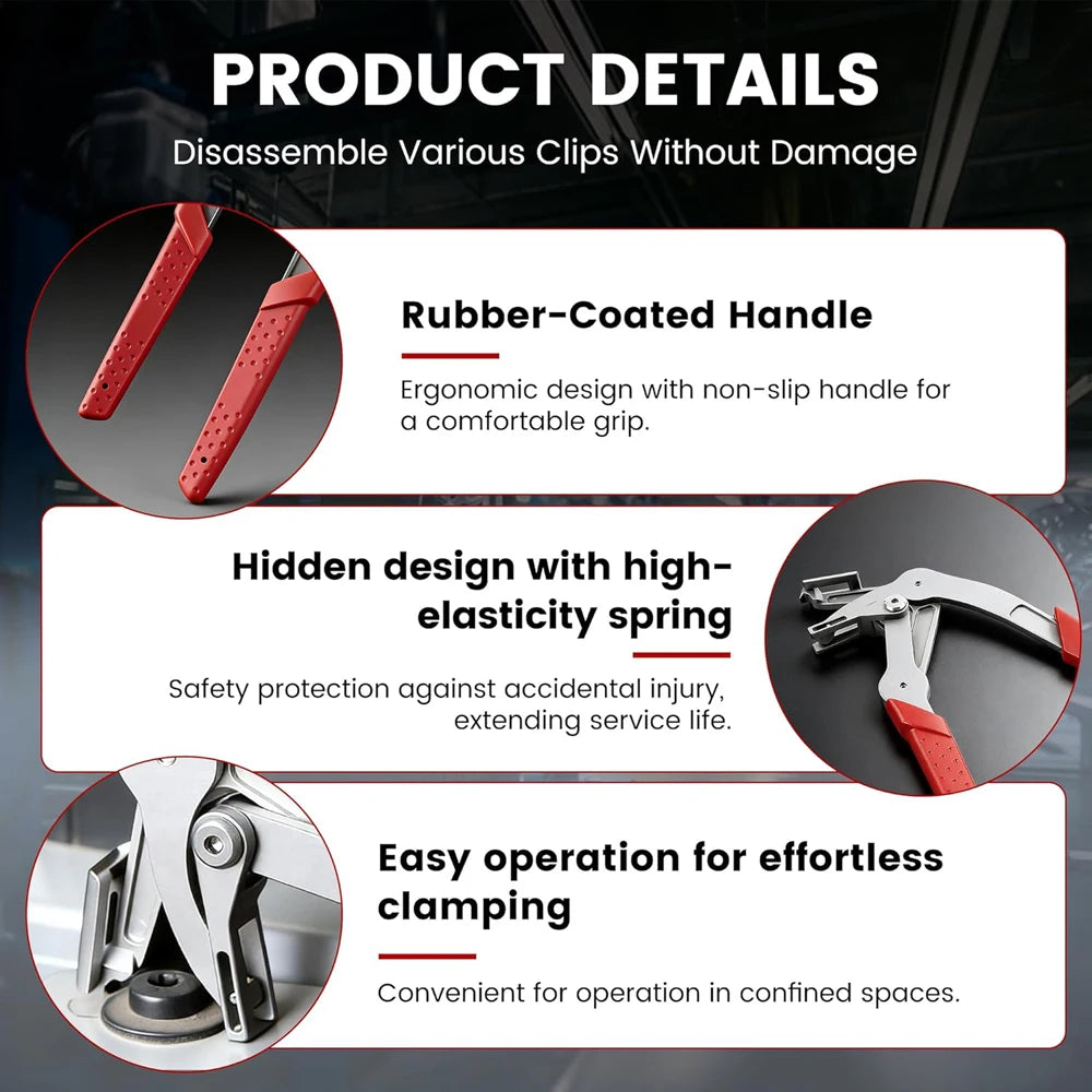 Auto Clip Removal Pliers - Damage-Free Car Trim & Door Panel Fastener Remover Tool