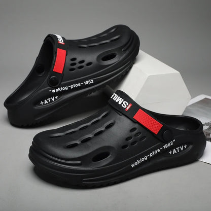 Men’s Summer Clog Slippers – Soft Sole Breathable Beach & Home Sandals with Anti-Slip Outdoor Comfort