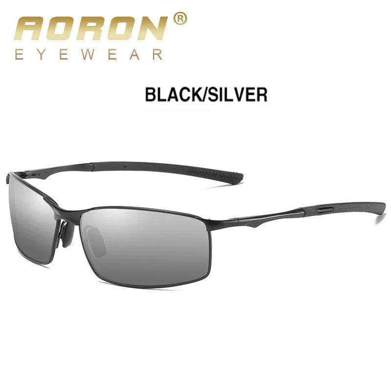 Aoron Polarized Sunglasses — Unisex Driving Mirror Sun Glasses with Metal Frame & UV400