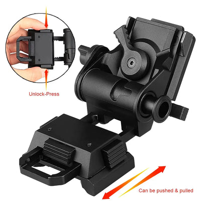 BOOIU Metal L4G24 NVG Helmet Mount Bracket - Holder for PVS15/PVS18 Goggles, Night Vision Stent, Tactical OPS Helmet Parts