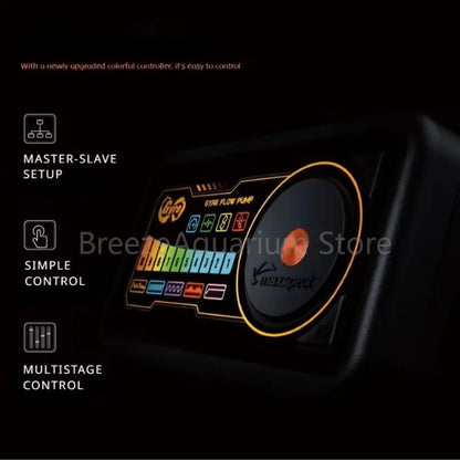 Jump MJ-GF308/316 Saltwater Aquarium Gyre Flow Pump – Coral Reef Wave Maker with Colorful Controller
