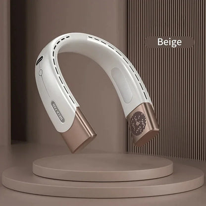 2026 Hanging Neck Fan 6000mAh Portable Air Cooler – Type-C USB Rechargeable 5 Speed Electric Neck Air Conditioner for Summer Cooling