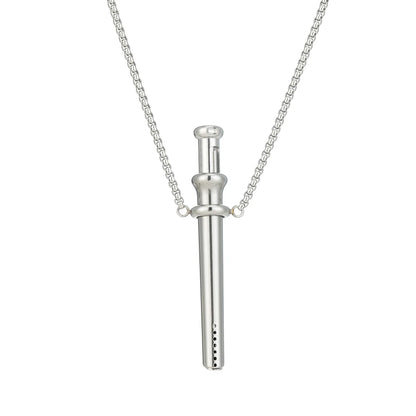 Stress & Anxiety Relief Necklace – 56mm Stainless Steel Meditation Pendant for Quit Smoking & Relaxation