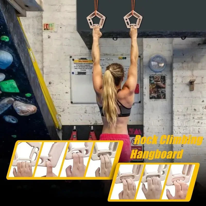 Rock Climbing Finger Strengthener: Pull-Up Hangboard Trainer for Forearm Strength - Practice Tool for Outdoor Climbing Enthusiasts