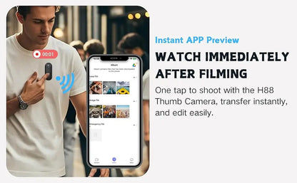 4K UHD Mini Vlog Camera – Wireless WiFi Sports Action Pocket Camcorder