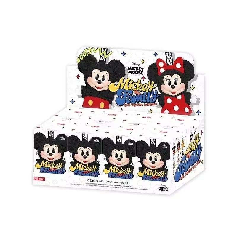 Pop Mart Mickey Family Keychain Series — Cute Vinyl Doll Blind Box, Anime Figure Decoration, Custom Kid Gift