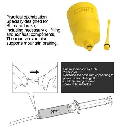 60ML Bicycle Brake Oil Bleed Kit - MTB & Road Bike Brake Repair Tool for SHIMANO, TEKTRO, Avid Series