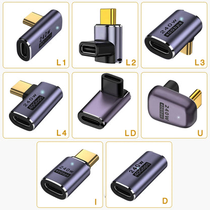 UGOURD USB4 Type C Adapter - 40Gbps Thunderbolt 3/4 Male to Female OTG Extension Converter for Laptop