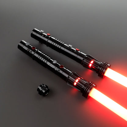 Darth Maul Double-Edged Neopixel Lightsaber – Xenopixel Jedi Laser Sword for Heavy Dueling & Cosplay