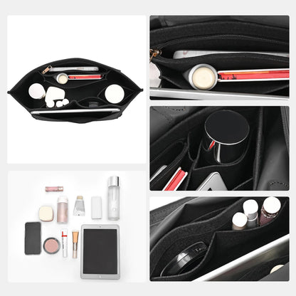 Felt Insert Bag for Longchamp Handbag - Portable Makeup & Purse Organizer Liner for Travel