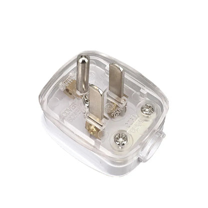 US American 3-Pin AC Power Plug - Rewireable Male Electrical Connector with Wire for Extension Cord Cable