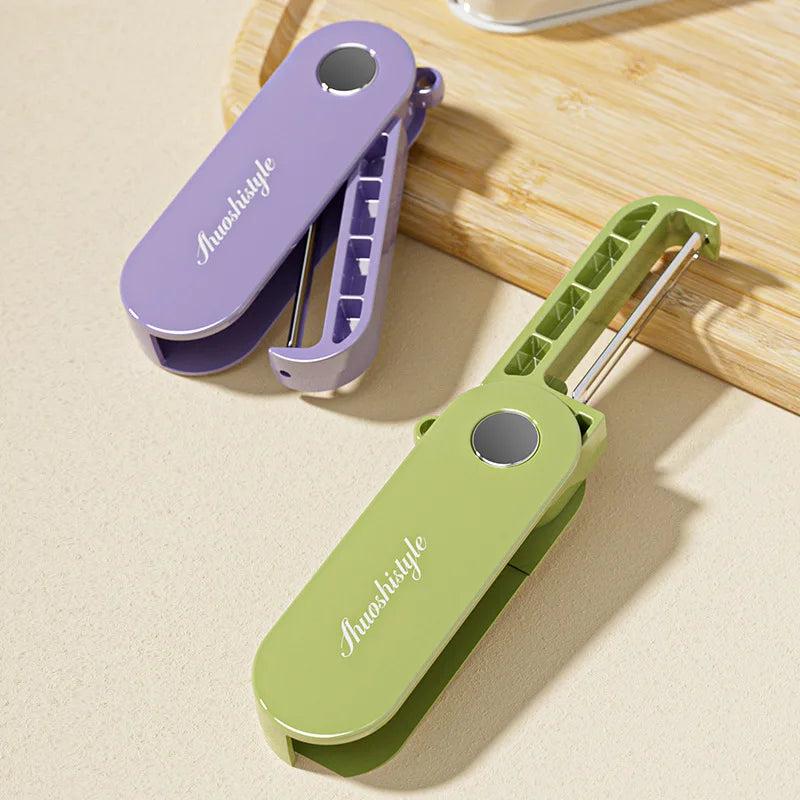 Portable Mini Stainless Steel Fruit Knife - Folding Peeler & Paring Knife for Kitchen and Household Use
