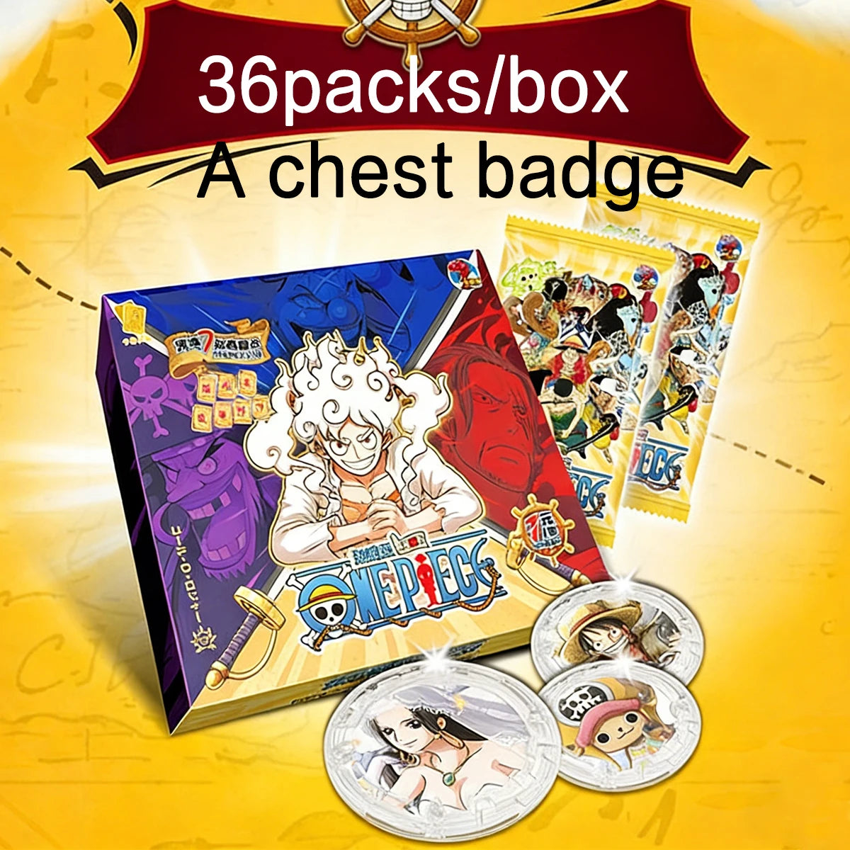 Bandai One Piece Anime Booster Box - Collectible Luffy, Zoro & Ace Trading Cards for Anime Fans and Card Collectors