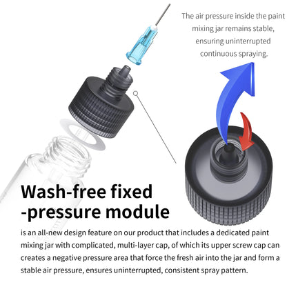 DSPIAE PT-AB Wash-Free Airbrush Set with Marker Rack – Quick Paint Change Tool for Gundam Models, Scale Model Painting & DIY Hobby Craft Tools