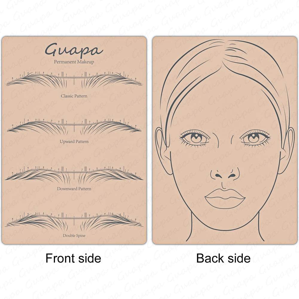 Microblading Practice Skin Sheets — Eyebrow Segment Tip Joint Texture for Semi-Permanent Makeup Training