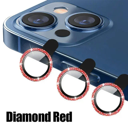 3PCS Metal Camera Lens Protectors – Glass Back Lens Protection Film for iPhone 15/15 Plus, 14/14 Pro Max, 13/13 Mini, 12/11