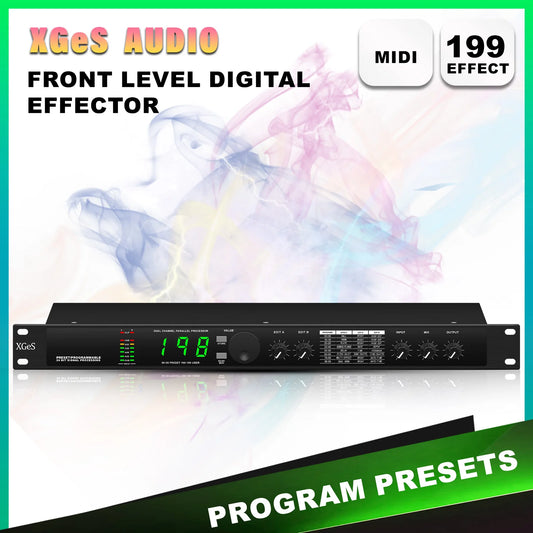 Professional Digital Reverberation DSP Processor - Multi-Effect Audio Equalizer for Enhanced Sound