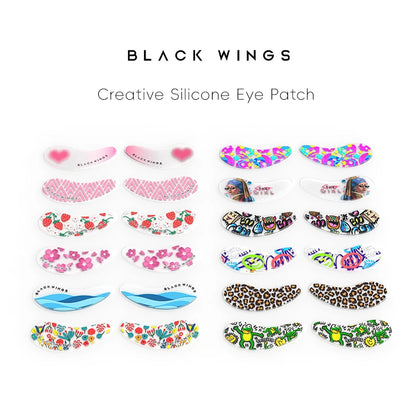 Blackwings Reusable Silicone Cooling Eye Patches – Gel Eye Mask for Dark Circles & Puffy Eyes (6 Pairs)