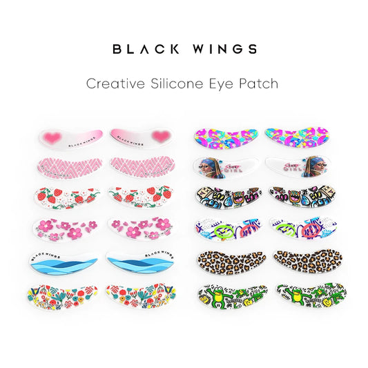 Blackwings Reusable Silicone Cooling Eye Patches – Gel Eye Mask for Dark Circles & Puffy Eyes (6 Pairs)