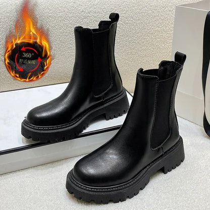 2024 Chelsea Boots – New Thick-Soled Women's Short Boots, Fashionable Autumn & Winter Shoes