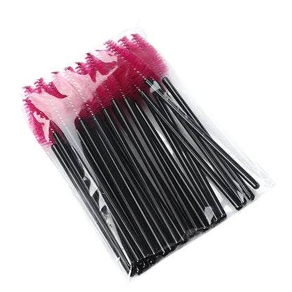 25pcs Eyelash Extension Brush Set - Mascara Wands, Micro Applicators & Spoolie Makeup Tools