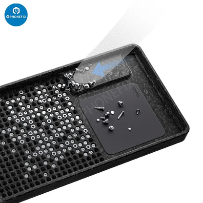 Qianli Magnetic Screw Bit Storage Tray – Small Screw Holder Plate for Mobile Phone Repair, RC Car, and Drone Tools