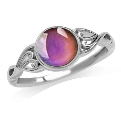 Color Changing Moon Stone Mood Ring – Fashion Jewelry Gift for Women & Men, Emotional Temperature Sensitive Design