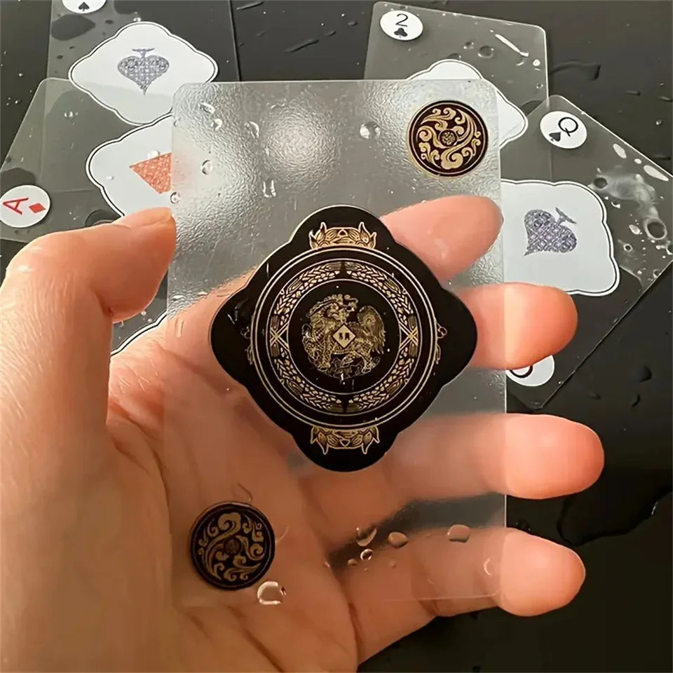Waterproof Transparent PVC Playing Cards Set — Durable Box for Poker, Blackjack & Euchre Games