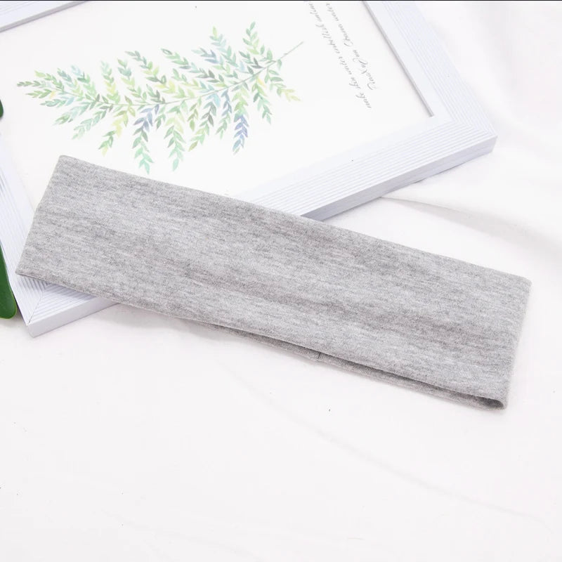 Elastic Cotton Hairband – Solid Fashion Headbands for Women & Men, Running, Yoga & Makeup Accessories
